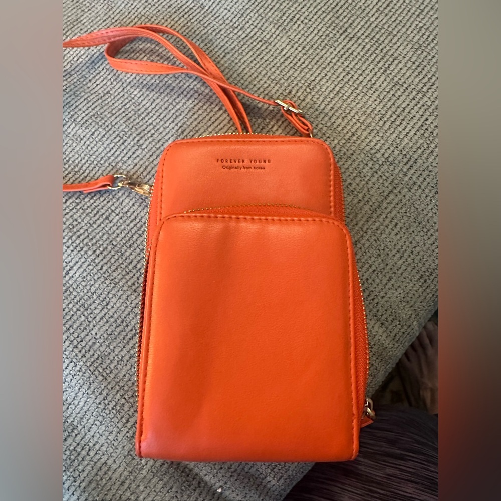 Forever Young Vibrant Orange Crossbody Bag
